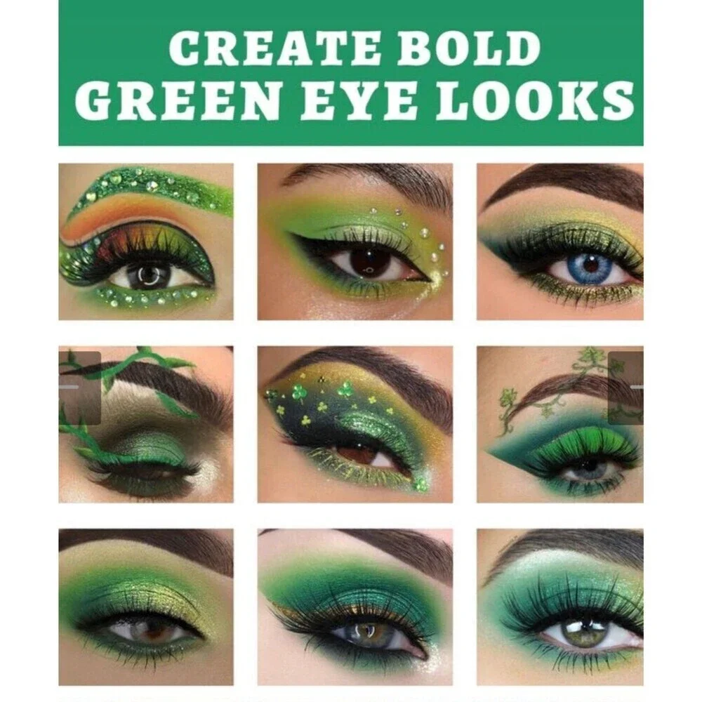 UCANBE Green Forest Professional Makeup Kit 15 Color Palette Face Body Paint